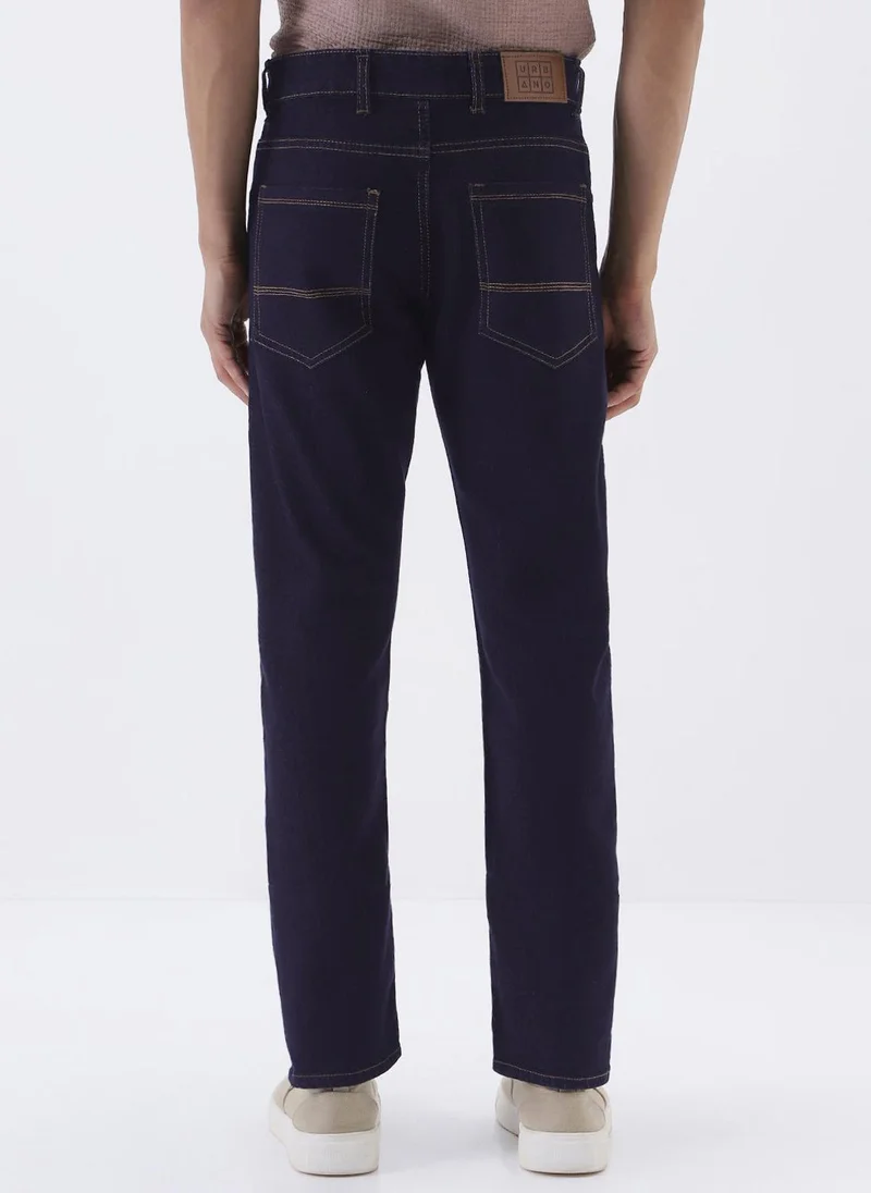 Urbano Fashion  Urbano Fashion Men's Dark Blue Slim Fit Denim Jeans Stretchable for Men | Best Price UAE